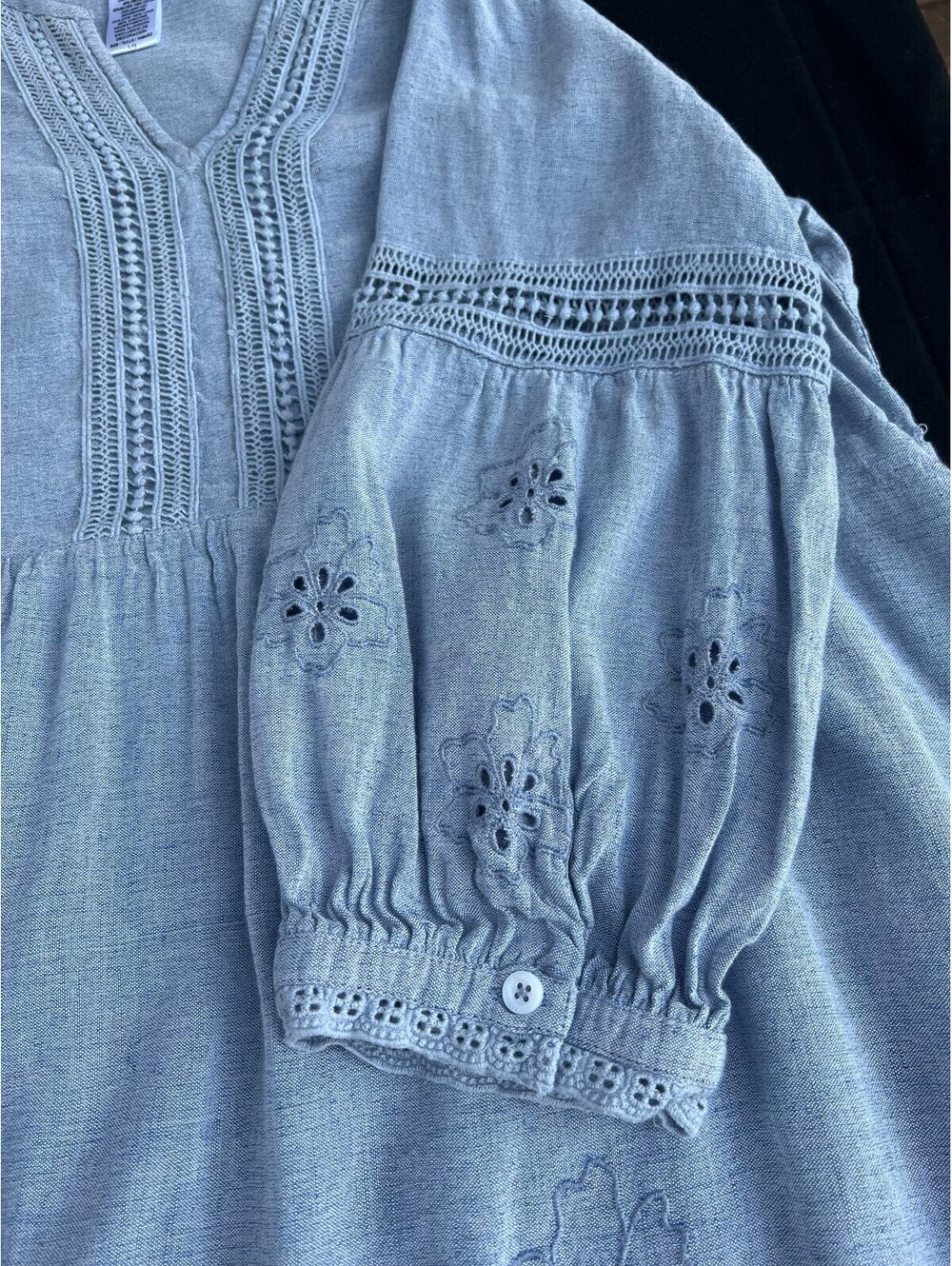 Tommy Bahamas Blue embroidered dress - Picture 4 of 9